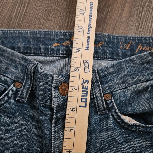 7 For All Mankind Jeans Women's Sz 26 A-Pocket Flare Low Rise Denim 27X31 GUC - Picture 5 of 10